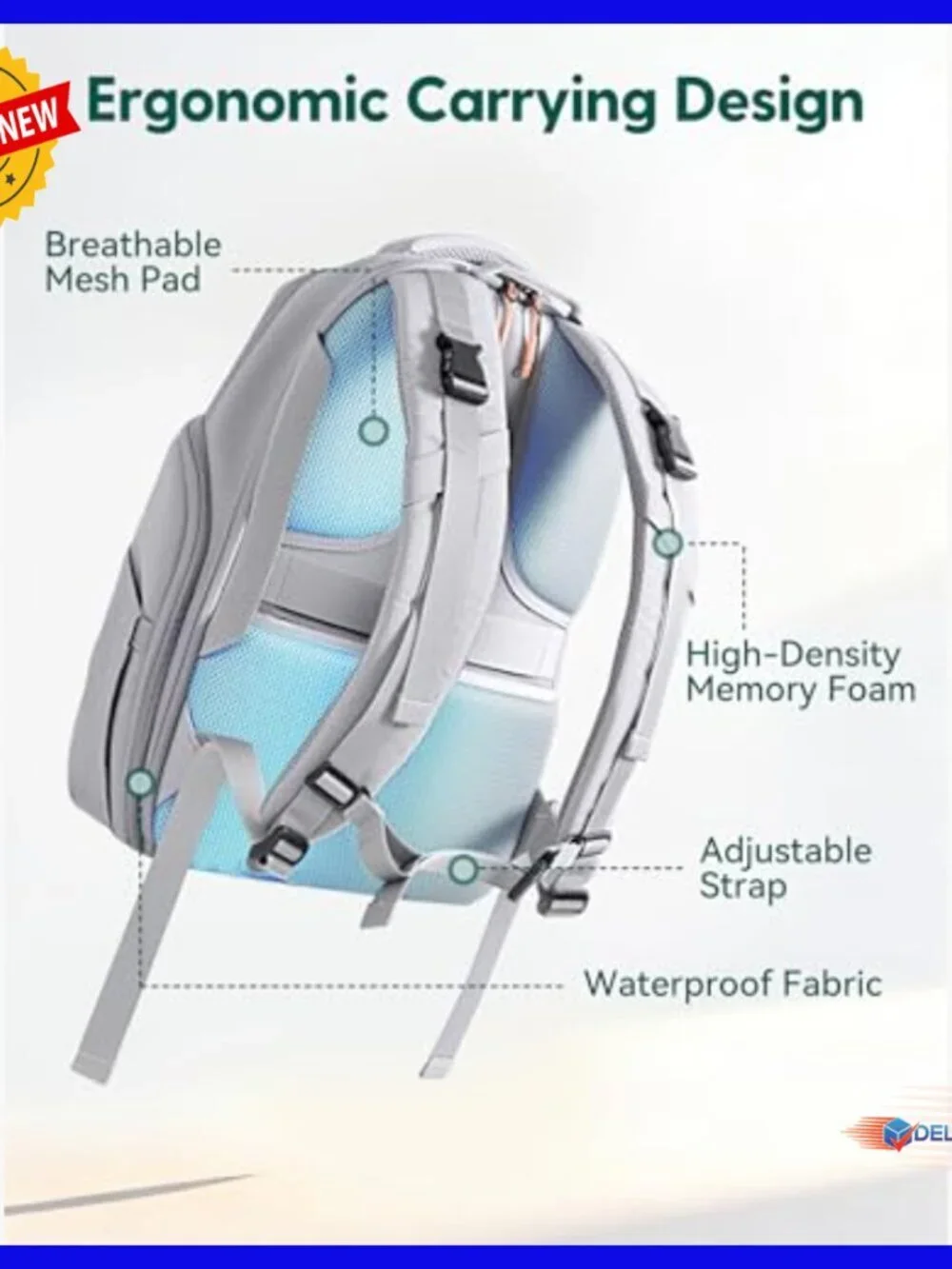 Waterproof Diaper Backpack with 15 Pockets, Insulated Bottle Holders, 20L